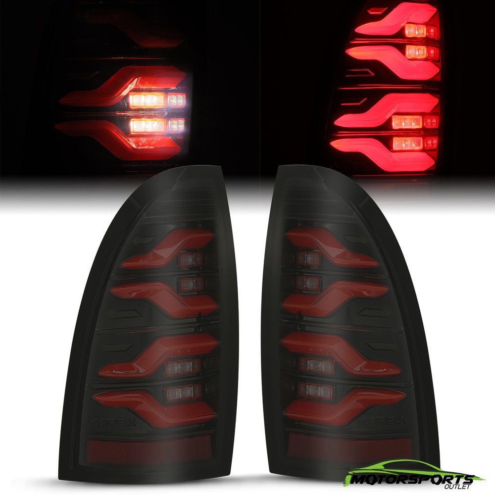 Fit 05-15 Toyota Tacoma LUXX-Series LED Tail Lights Repalcement Black-Red