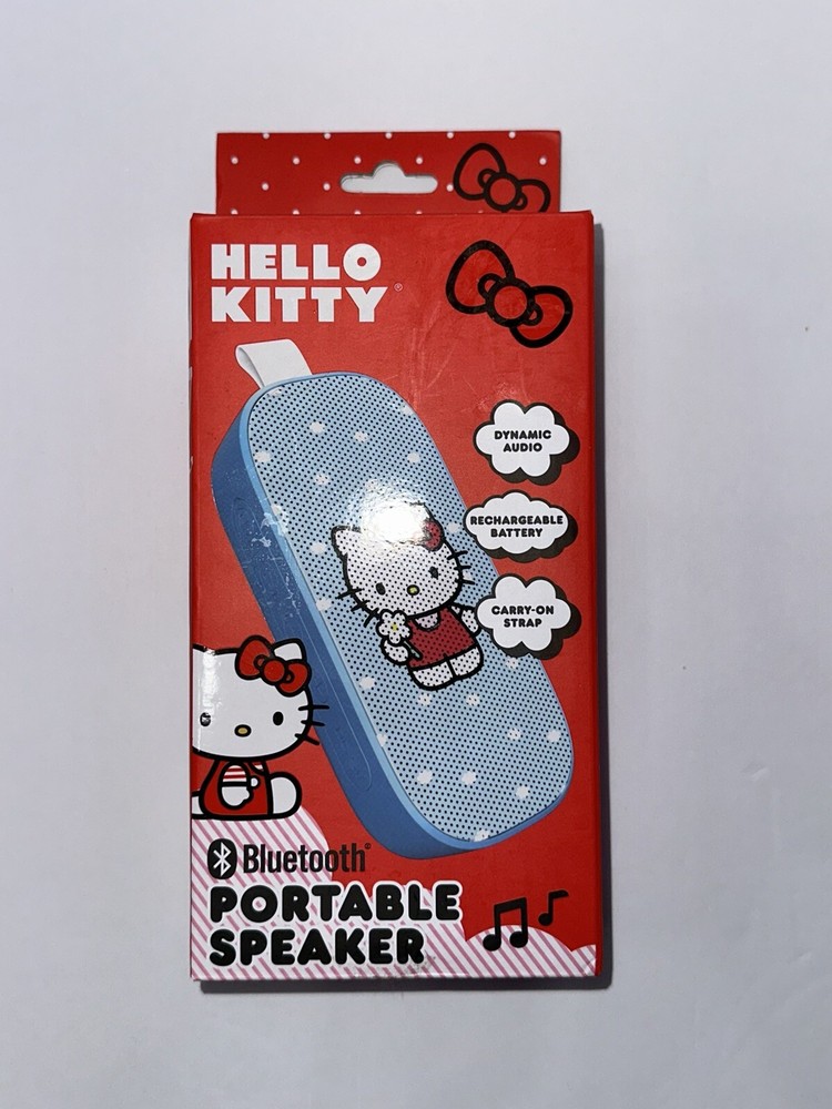 Hello Kitty Bluetooth Speaker with Rechargeable Battery Dynamic Sound Portable Carry Design