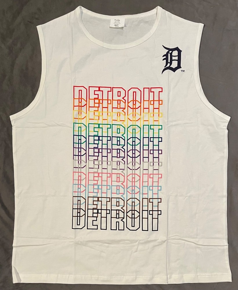 New DETROIT TIGERS PRIDE DAY TANK TOP SHIRT SGA Sz XL Giveaway Rainbow BD Sports-image