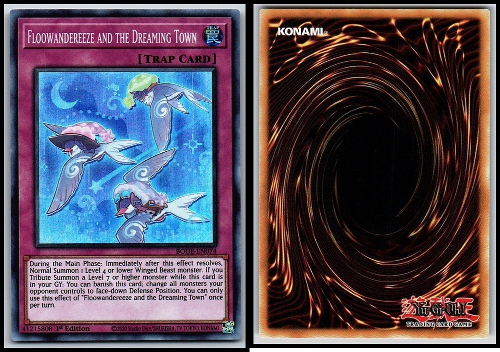 Floowandereeze and the Dreaming Town BODE-EN074 1st Edition Foil Yugioh Card