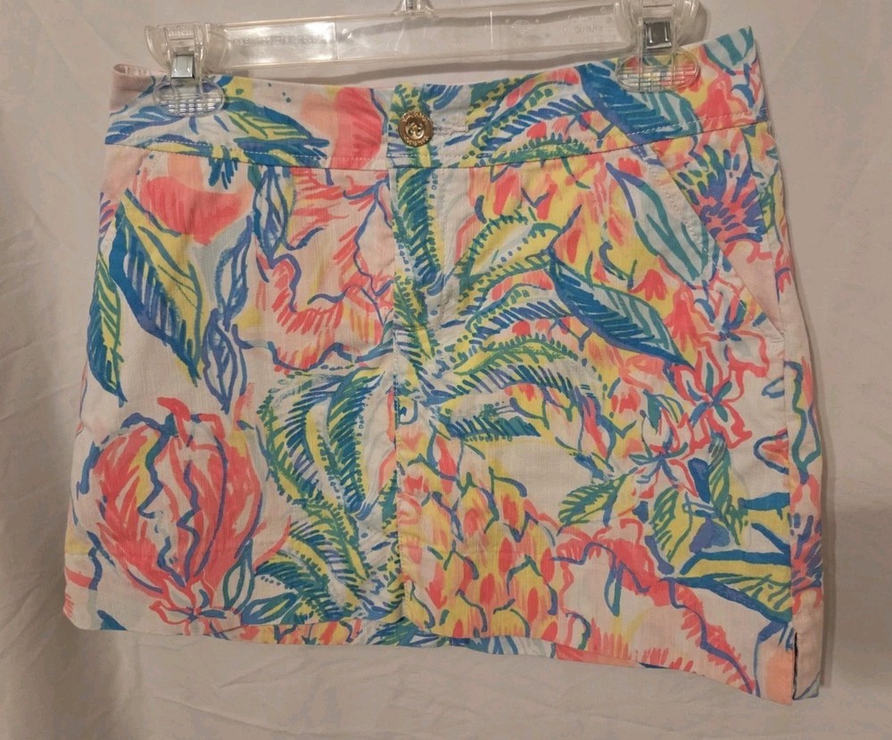 Lilly Pulitzer Skirt Women's 0 Nicki Skort Fiesta Bamba Floral Preppy Beach