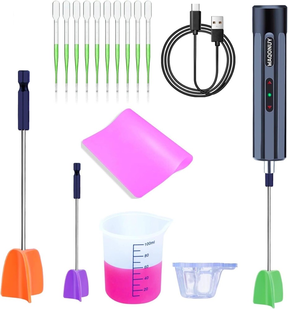 Rechargeable Handheld Epoxy Resin Mixer for Tumblers Epoxy Resin Molds Paint