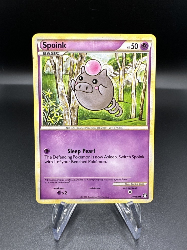 Spoink 77/102 2010 Triumphant Set Pokemon Card Uncommon
