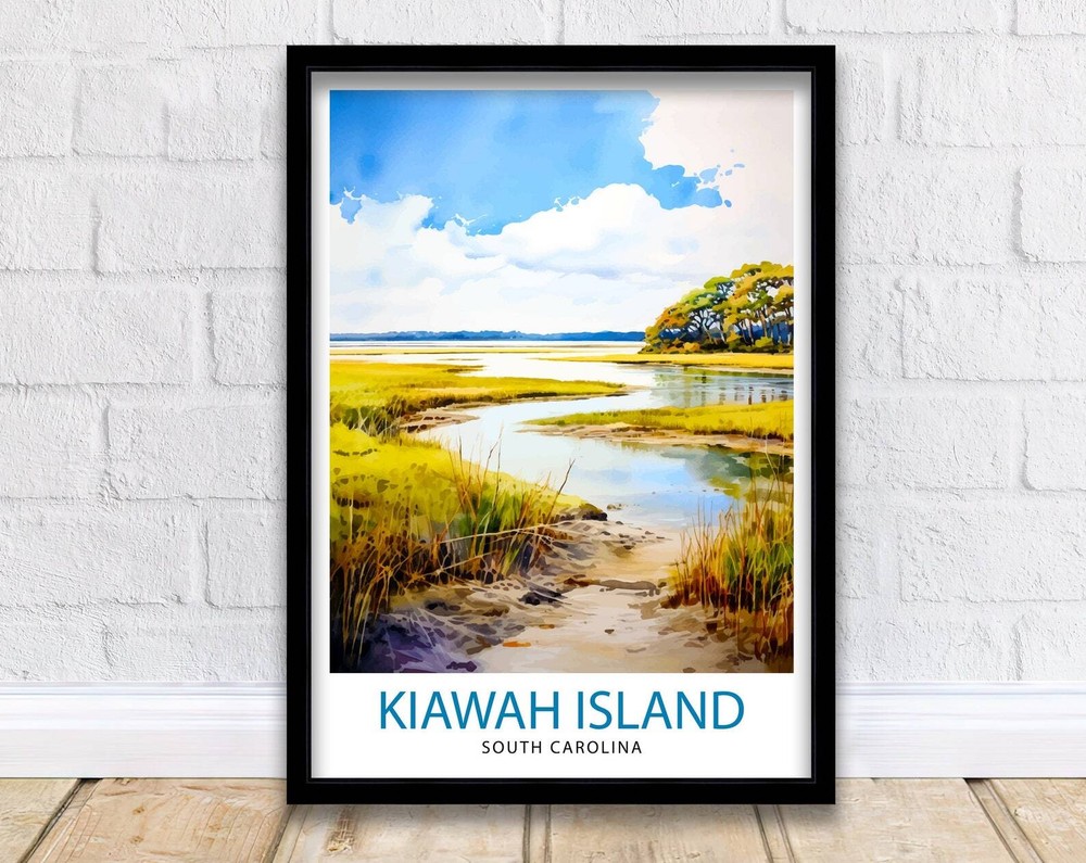 Kiawah Island South Carolina Travel Print Wall Decor Wall Art Kiawah Island