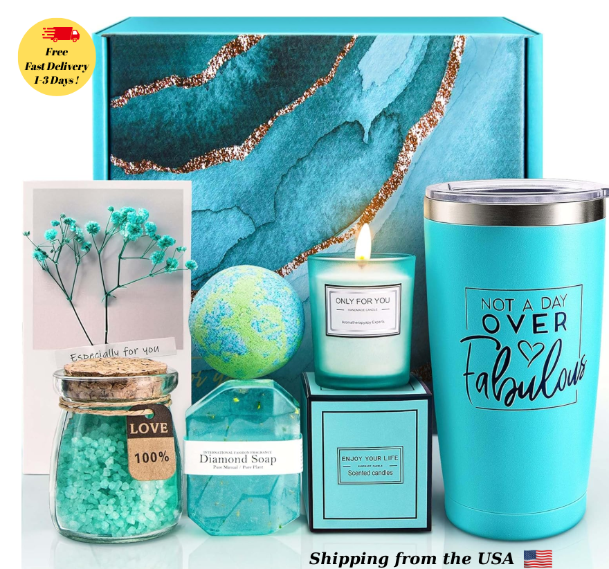 Relaxing Spa Gift Basket Set, Unique Birthday Gift Ideas for Women, Christmas