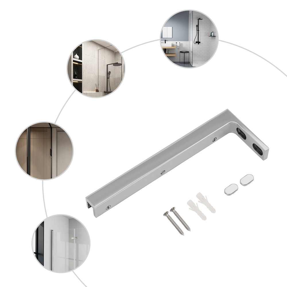 L-Shape Glass Door Stabilizing Bracket for Enhanced Support and Stability