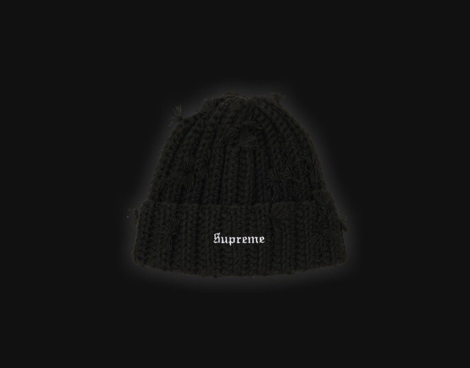 NEW SEALED Supreme Hand Tied Beanie FW23 Black Authentic