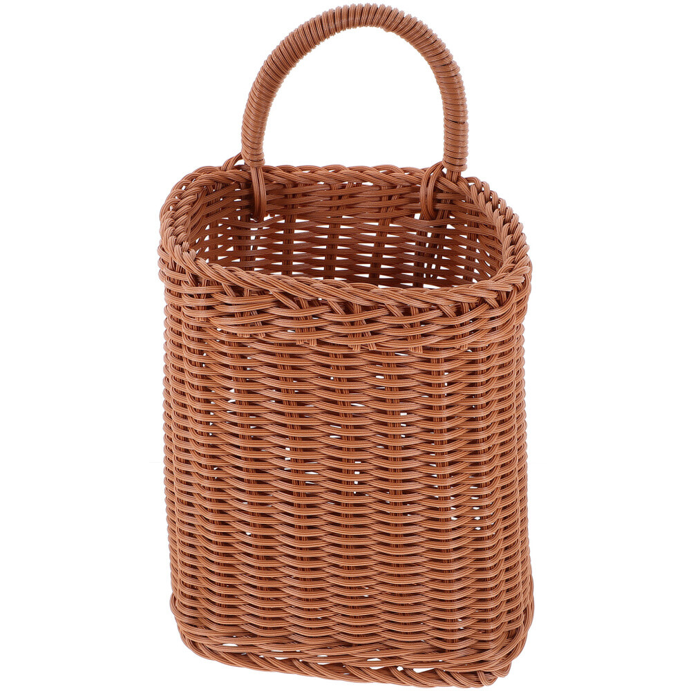 Hanging Woven Basket Wicker Baskets for Wall Rattan Flower Storage