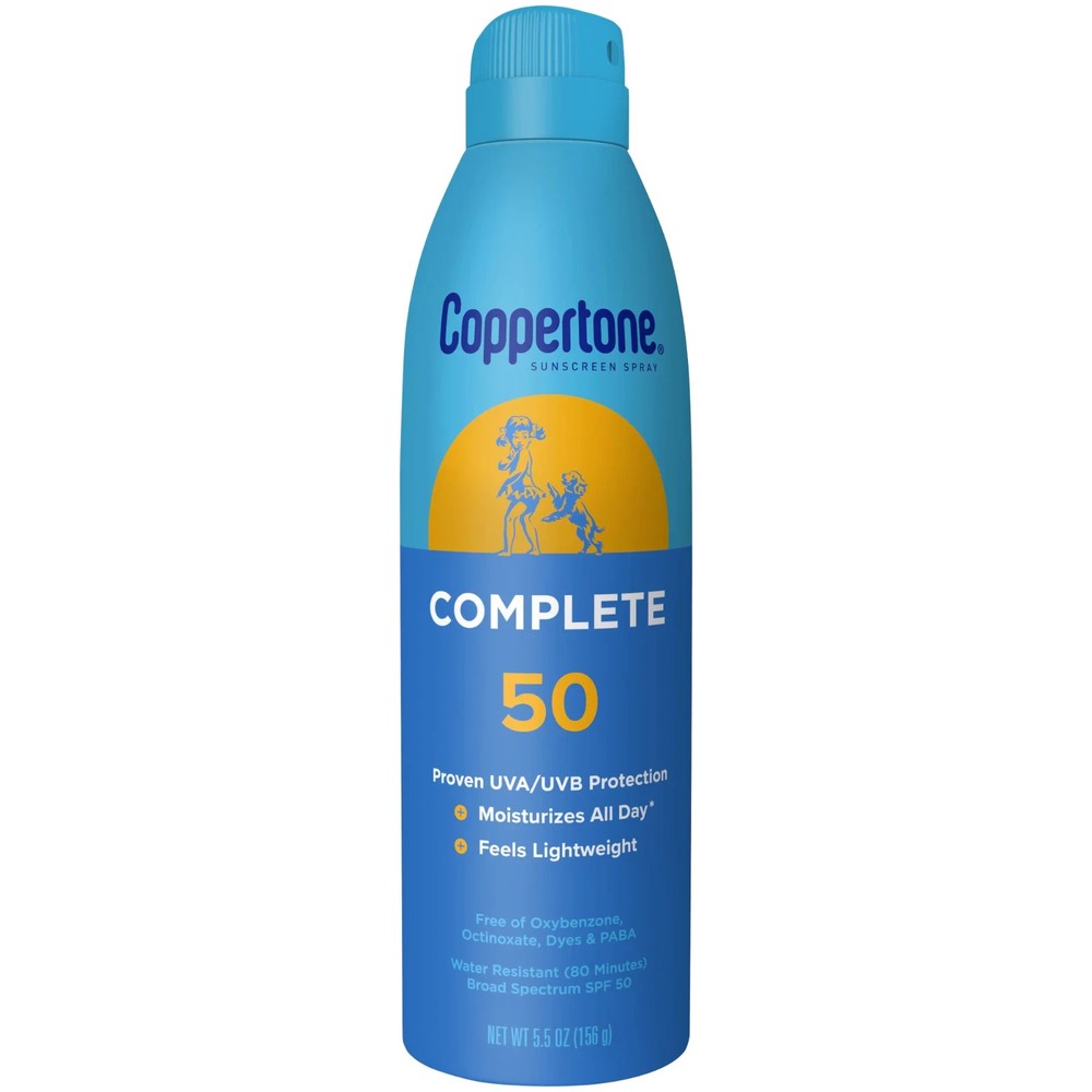 Coppertone SPF 50 Aerosol Sunscreen Spray Moisturizing Pack New 2026 Sunburn tan