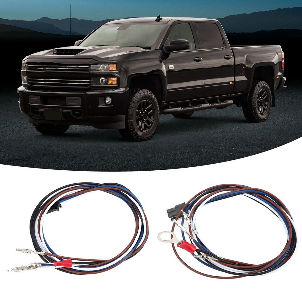 2-Piece Tow Mirror Wiring Harness with Running Lights & Turn Signals for Driver & Passenger Sides