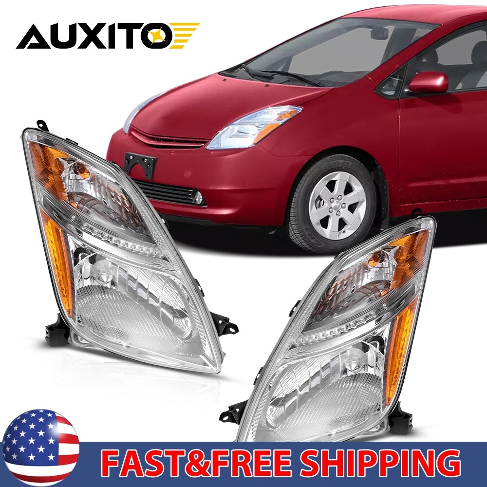 Pair Headlights For 2006 2007 2008 2009 Toyota Prius Headlamps Halogen LH & RH