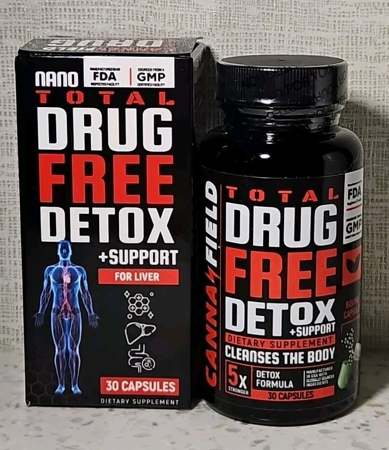 Canna Field Total Drug Free Detox Formula Body Cleanse 30 Capsules 12/2025