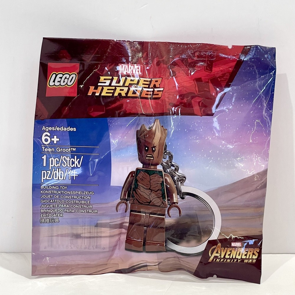LEGO Marvel Super Heroes Teen Groot Keychain 5005244 New Sealed Retired