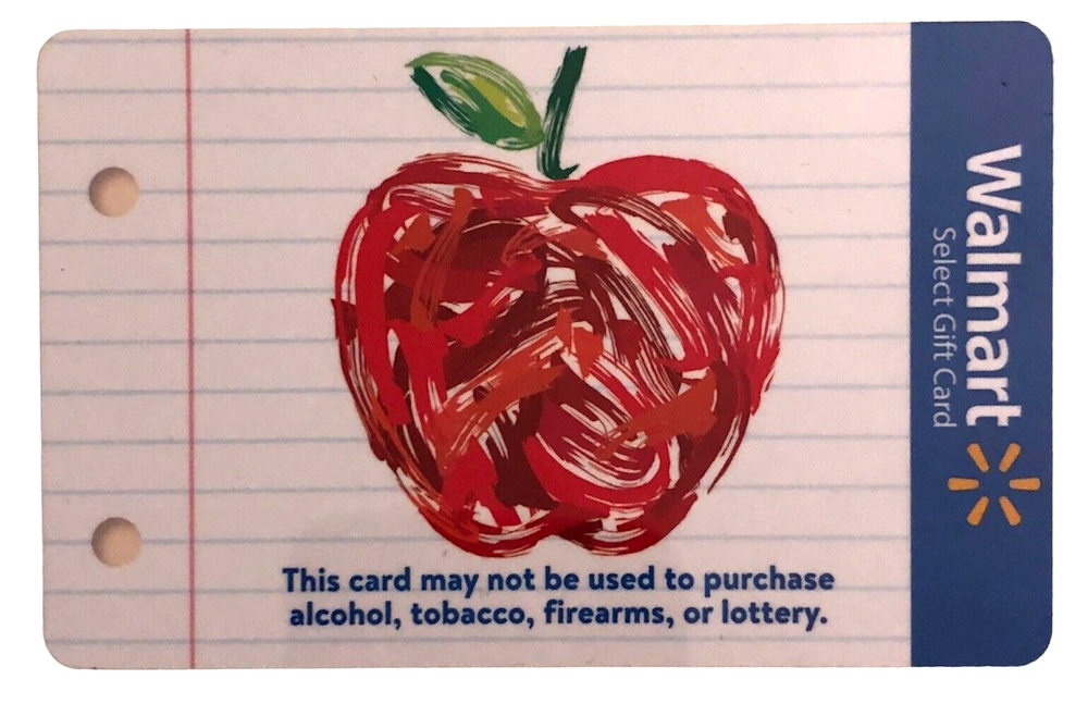 WalMart Back to School Big Red Apple 2023 Gift Card FD-105445-image