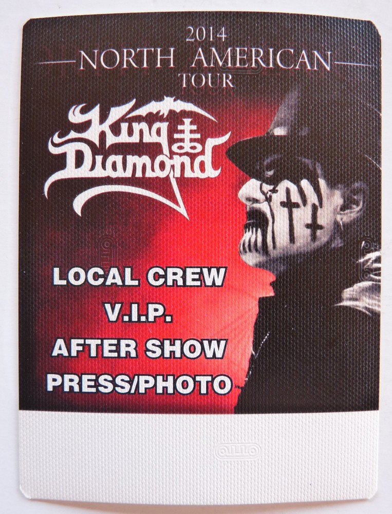 King Diamond 2014 Concert Tour Red Backstage Pass D14