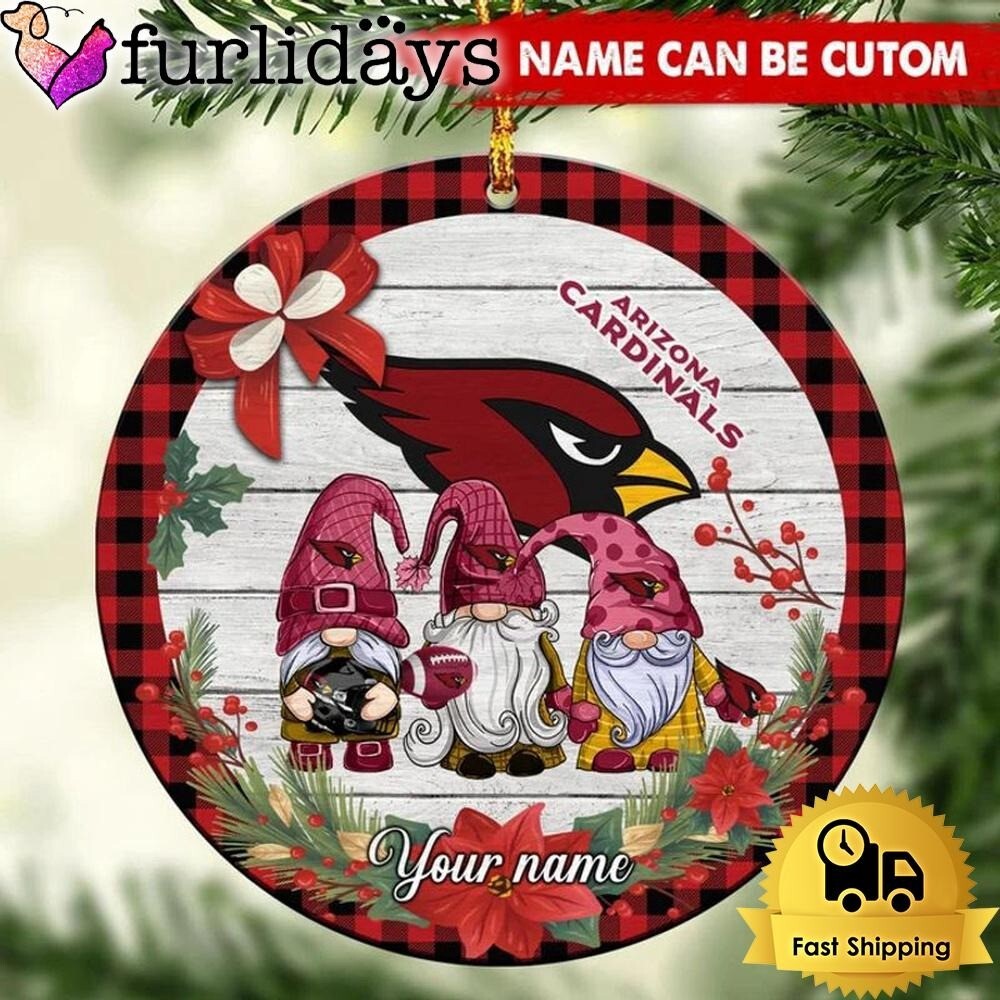 Personalized Arizona Football Team Cardinals Christmas Ornament Holiday Gift
