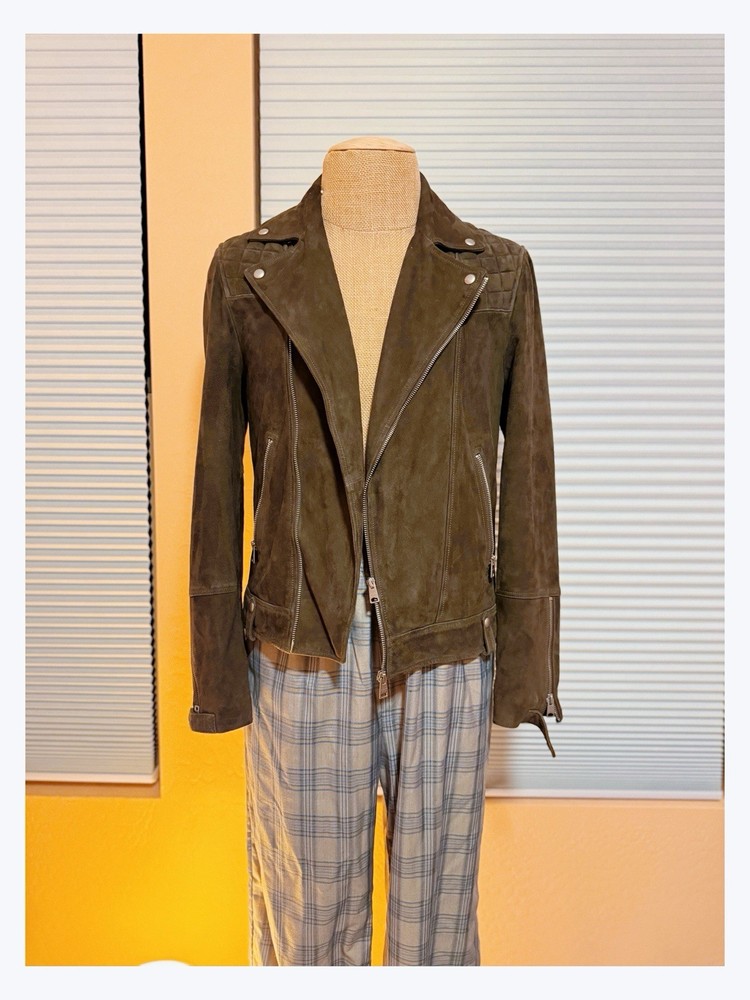 ALLSAINTS Suede Biker Jacket – Small (New without Tag)