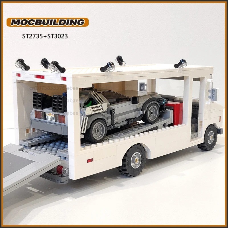 Back to the Future Building Block DeLorean & Doc Brown Carrier Van Model Set Toy