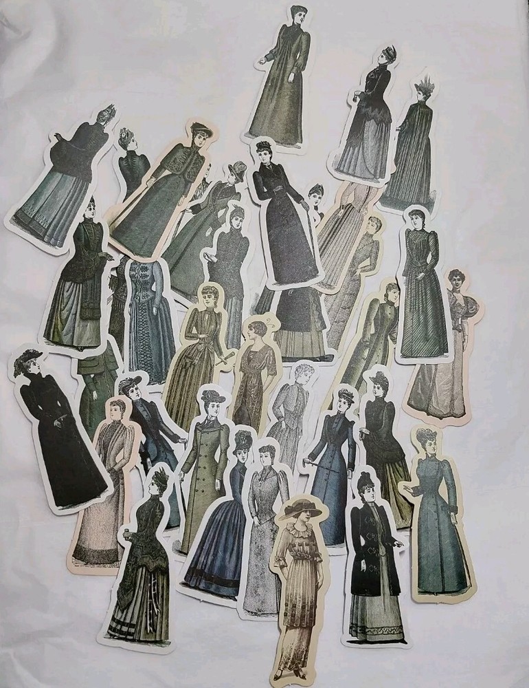Historical Fashion Lady Stickers Lot