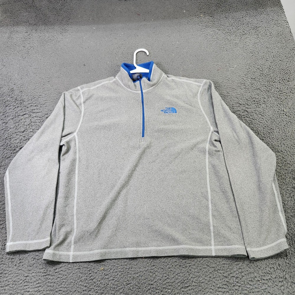 The North Face Pullover Mens Medium Gray Fleece 1/4 Zip Long Sleeve Hiking