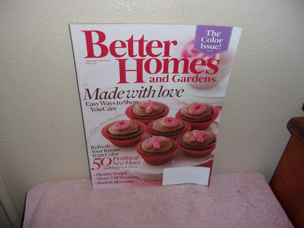 Better Homes & Gardens Magazine February 2009 Made with Love Issue