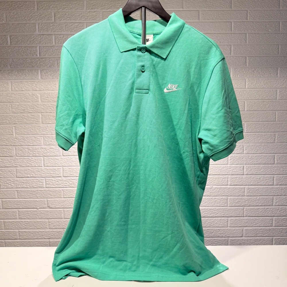 Nike Mens Polo Shirt Green Short Sleeve Everyday Modern Fit Casual Top