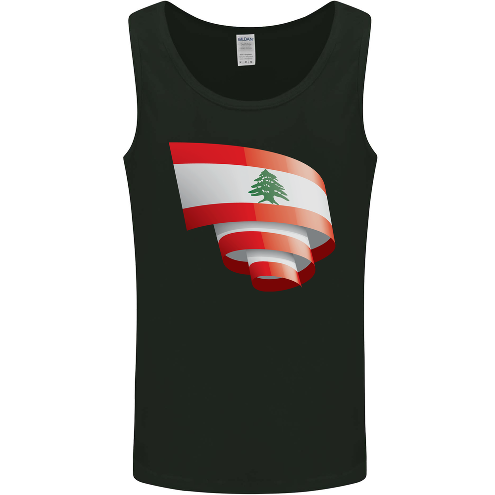 Curled Lebanon Flag Lebanese Day Football Mens Vest Tank Top