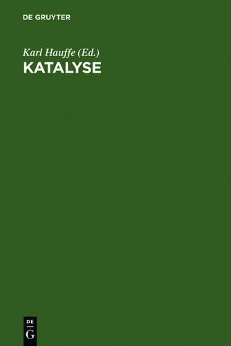Karl Hauffe Katalyse (Hardback)