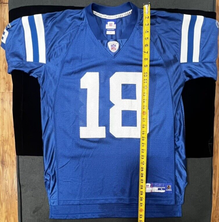Payton Manning #18 Indianapolis Colts Reebok Jersey Size L Men Preowned