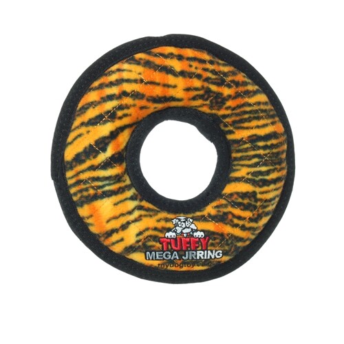 Tuffy Mega Jr Ring Tiger Dog Toy 1 Each
