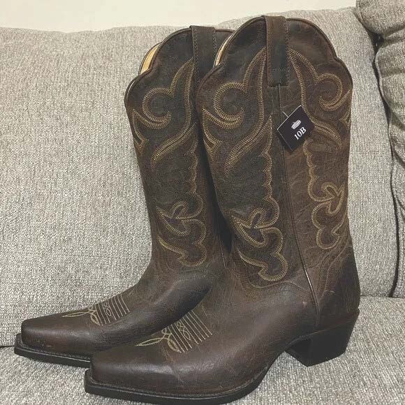 JB Dillion Premium Leather Western Boots for Men & Women