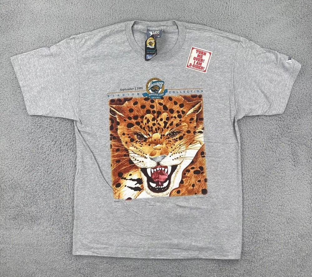 Vtg LEE Sports NWT XL 1995 Double Sided Tee NFL Jaguars V Oilers Inaugural Game