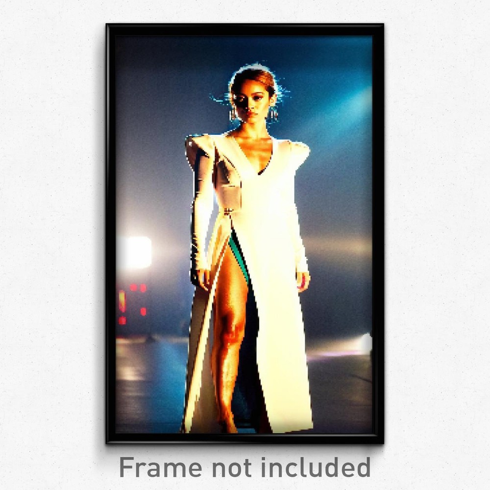 8 Bit Psychedelic Trippy Pixel Art Poster - Stylish Slit Video Game Print