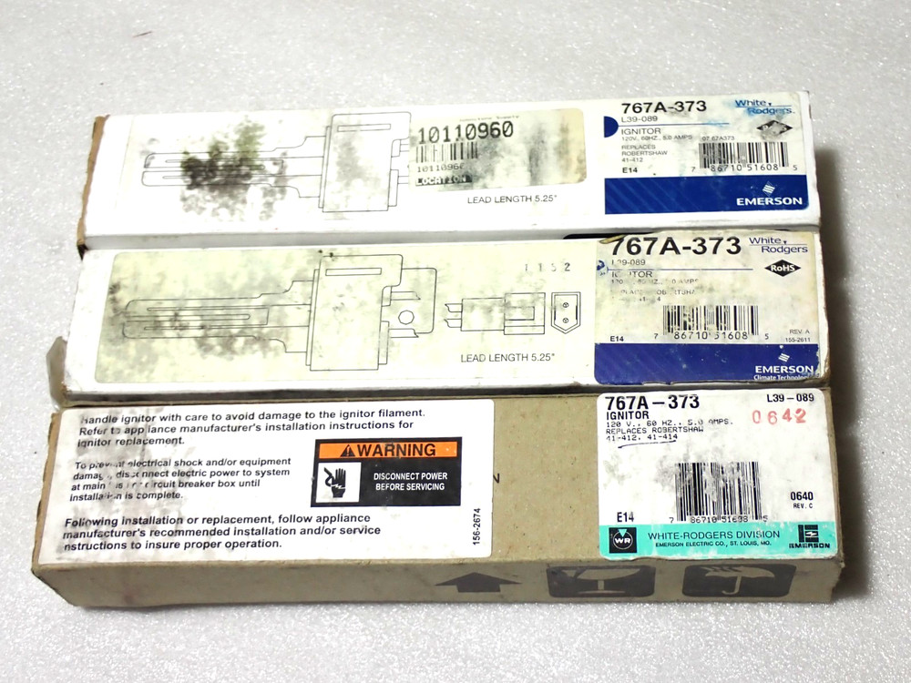 GENUINE 767A-373 L39-089 EMERSON WHITE RODGERS Ignitor LOT OF [3] NEW