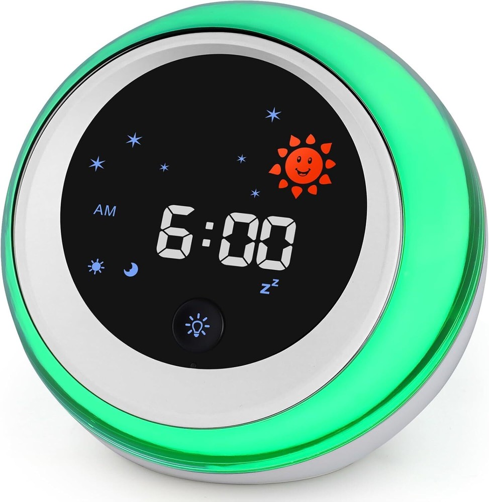 Kids Sun & Stars Alarm Clock with Night Light, Speaker & Nap Timer