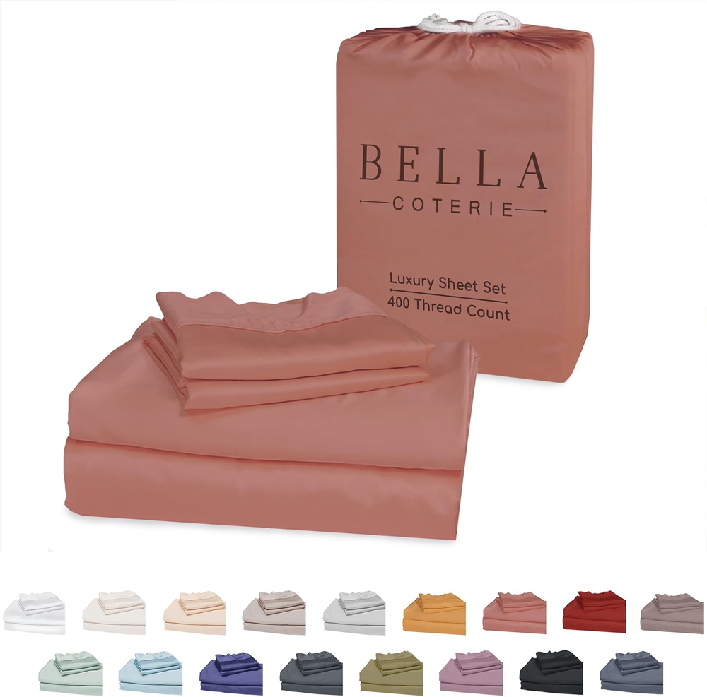 Luxury Cal King Size Sheet Set | 100% Organically Grown Bamboo Viscose | Ultra S