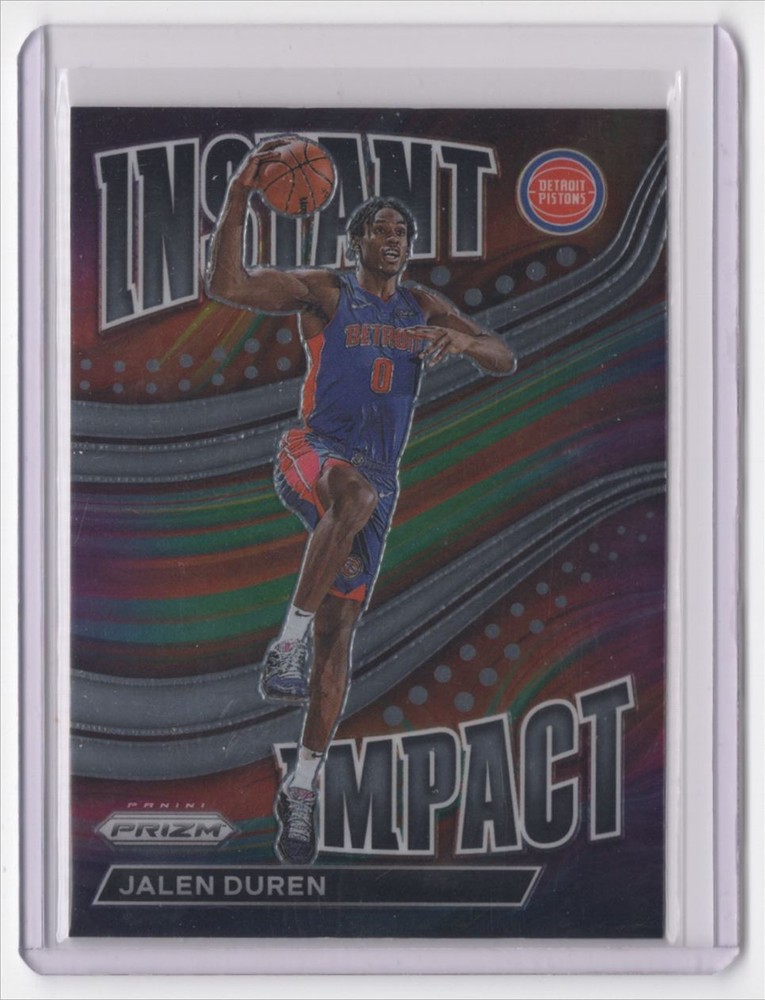 2022-23 Panini Prizm Instant Impact Jalen Duren #10 Detroit Pistons Rookie Card
