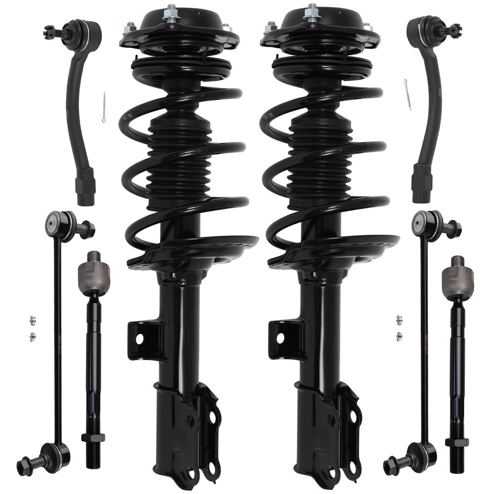 8pc Suspension Kit for 2011-2016 Hyundai Elantra - Struts Springs Sway Bars Tie Rods