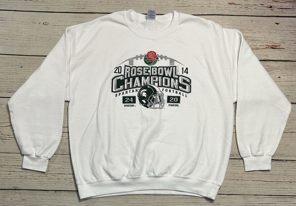 2014 Rose Bowl Champions Spartans Sweatshirt Size XL