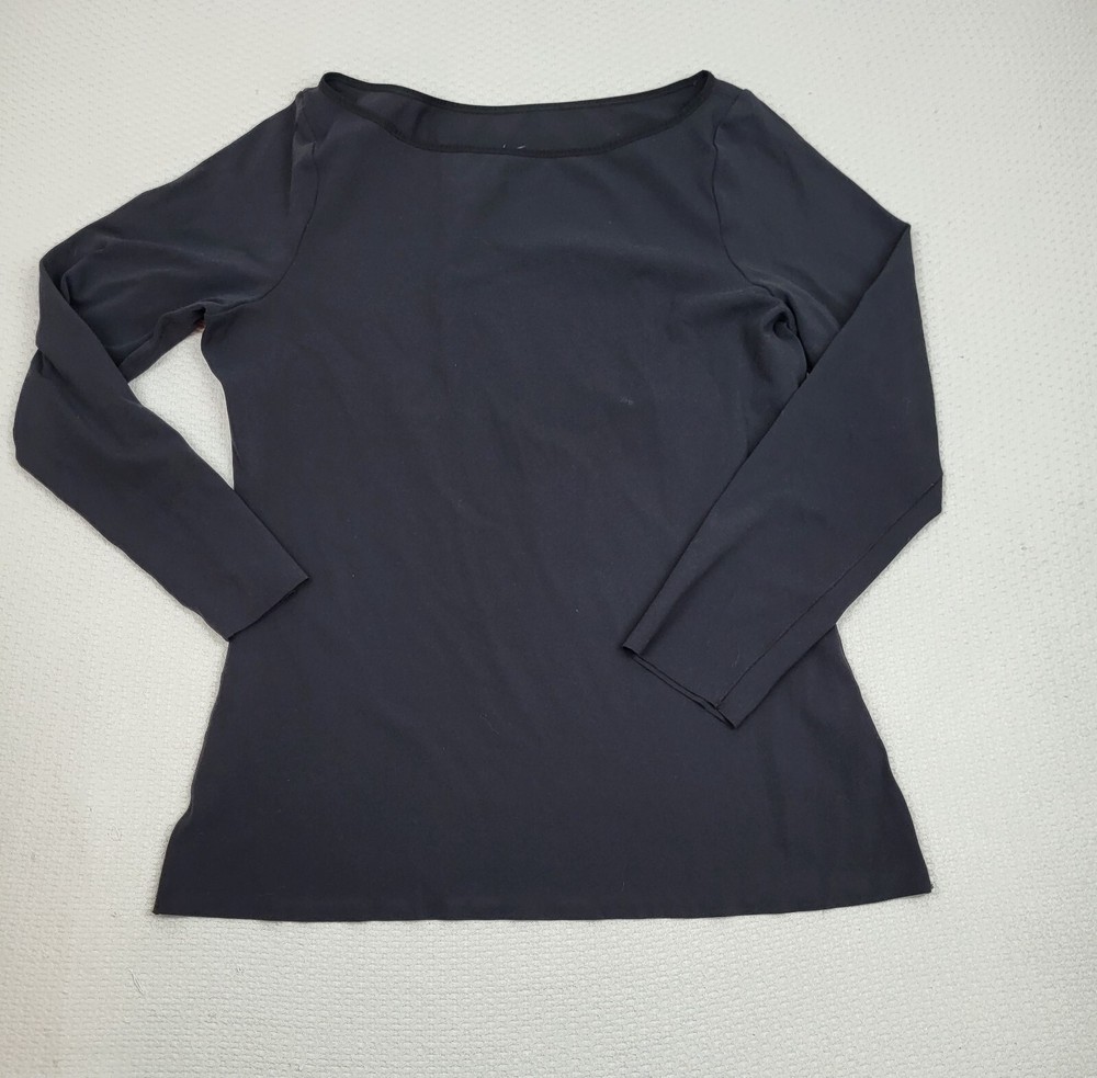 Nike Yoga Shirt Womens Medium Black Dri-Fit Athleisure Comfortable Gym Pregnancy