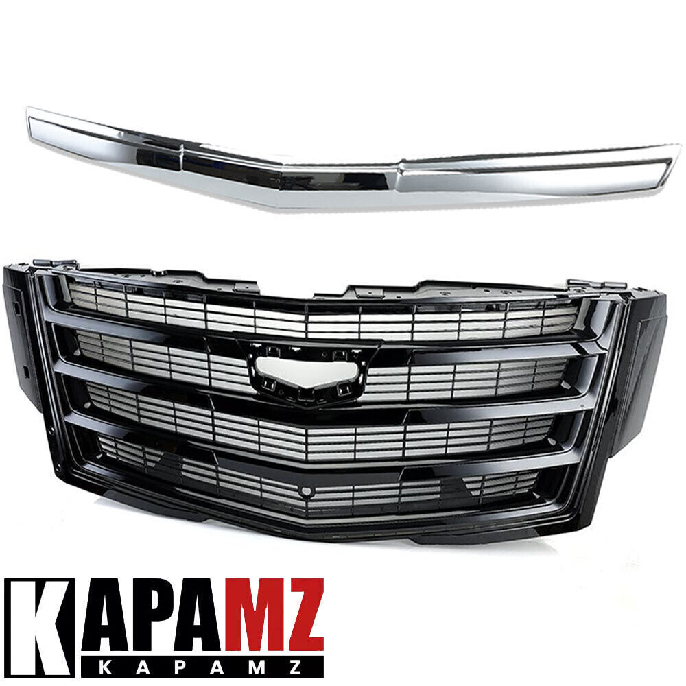 For 2015-2020 Cadillac Escalade Sport Front Grille + Hood Trim Chrome 84661791