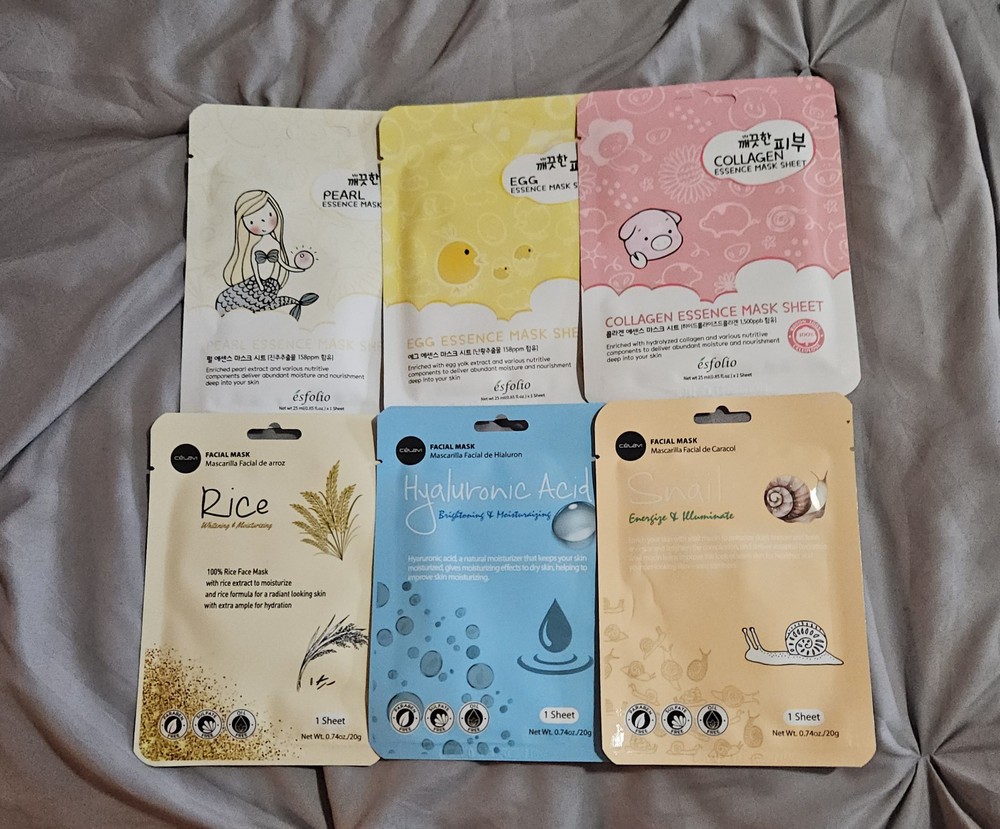 Korean Skincare Esfolio & Celavi Sheet Mask Bundle New