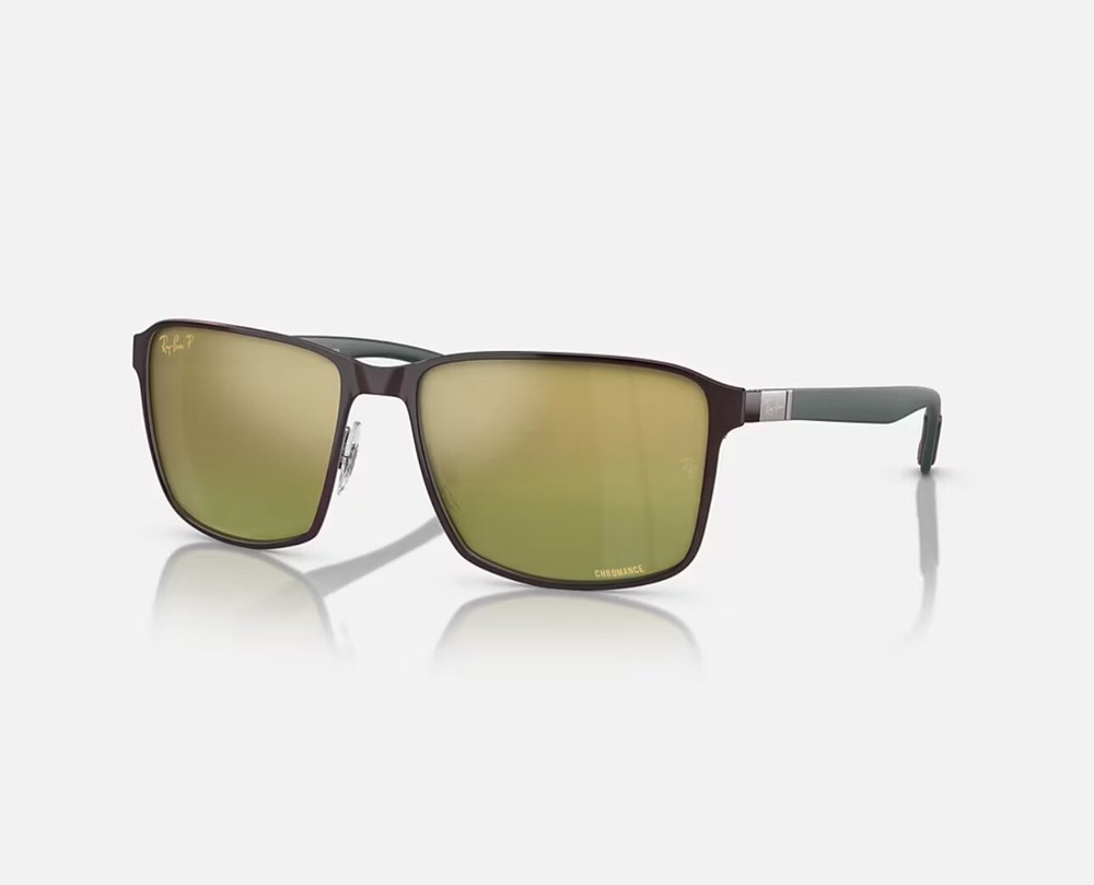 RAY BAN RB3721CH 188 6O Brown Green Mirror Polarized Men's 59 mm Sunglasses