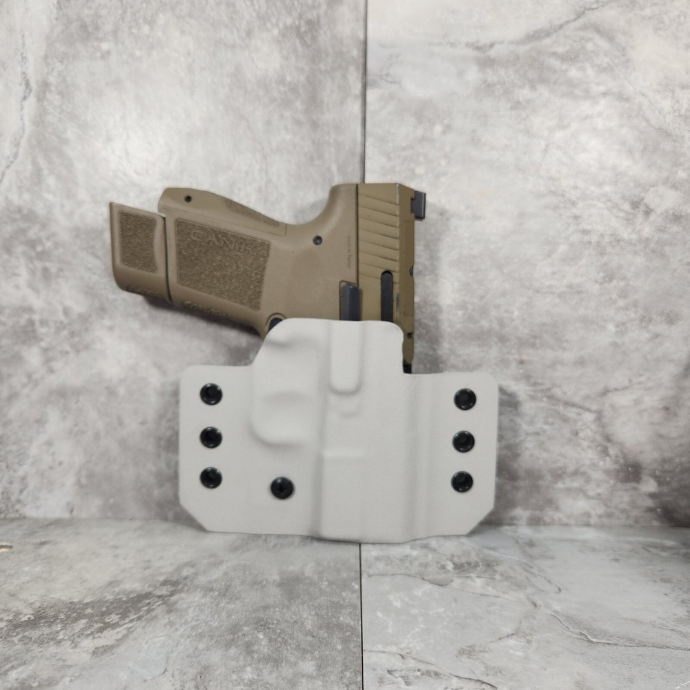 OWB Holster With MM Wings In Light Gray Choose Your Model.