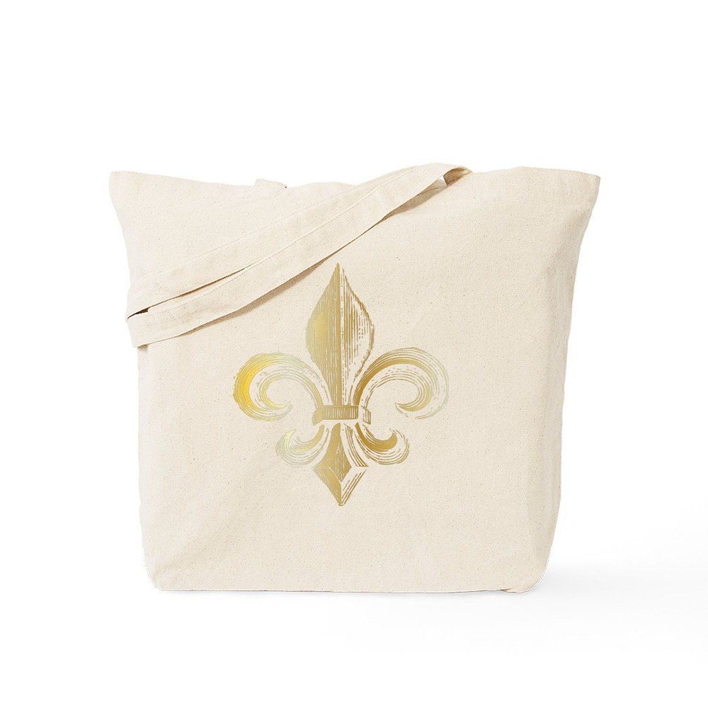 CafePress Gold Fleur De Lis Tote Bag (359694107)