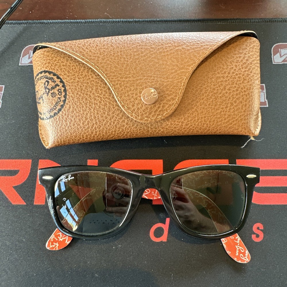 Ray Ban Original Wayfarer Classic Black With red Sunglasses RB2140 1016 50 [] 22