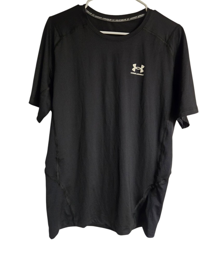 Under Armour Heatgear Compression T-Shirt Men XXL 2XL Black 136158-001 NWT