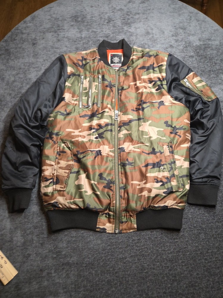 Men's Imperious Original Apparel Camo Bomber Jacket Size M