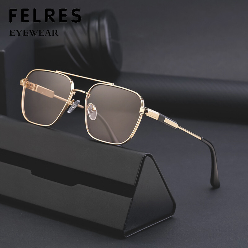 Men Women Metal Square Sunglasses Outdoor Driving Shade Glasses UV Protection