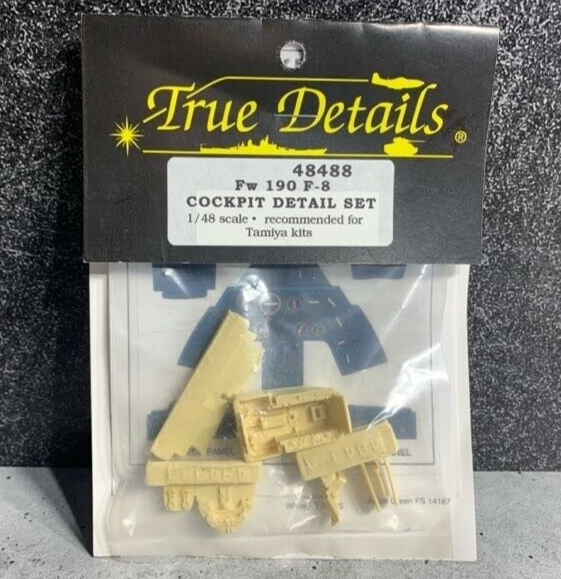 1/48 True Details - 48488 Fw 190 F-8 Cockpit Detail for Tamiya Kit - Made in USA